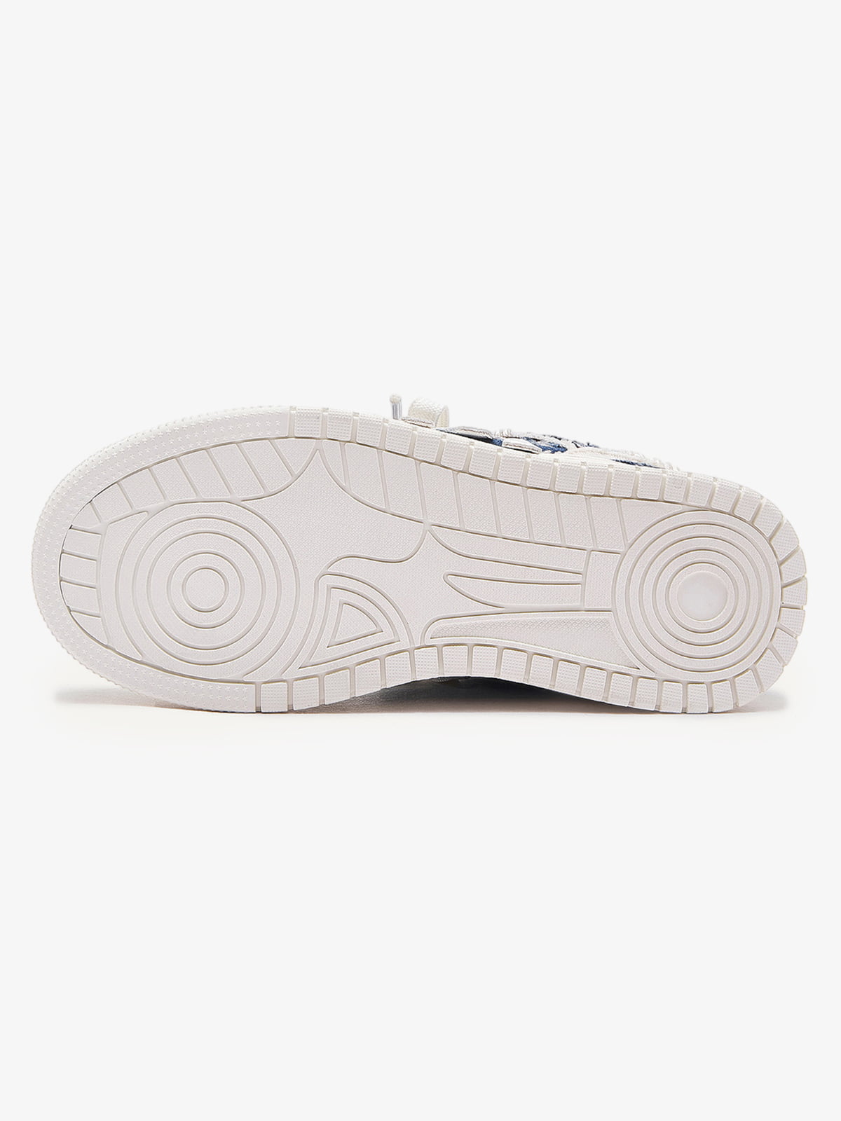 Street Distressed Denim Patchwork Sneakers