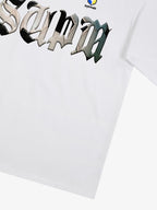 Gothic "SUPM" Soccer Graphic T-Shirt
