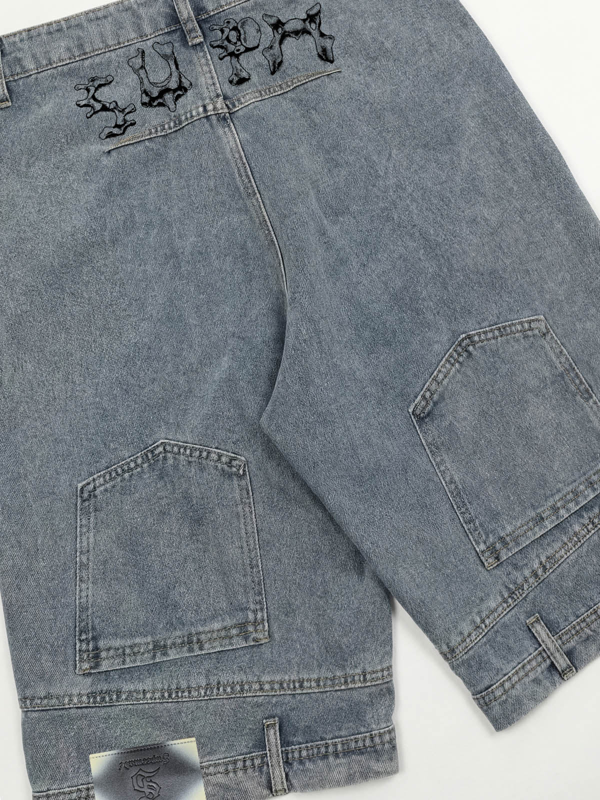 Washed Waistband Hem Jorts