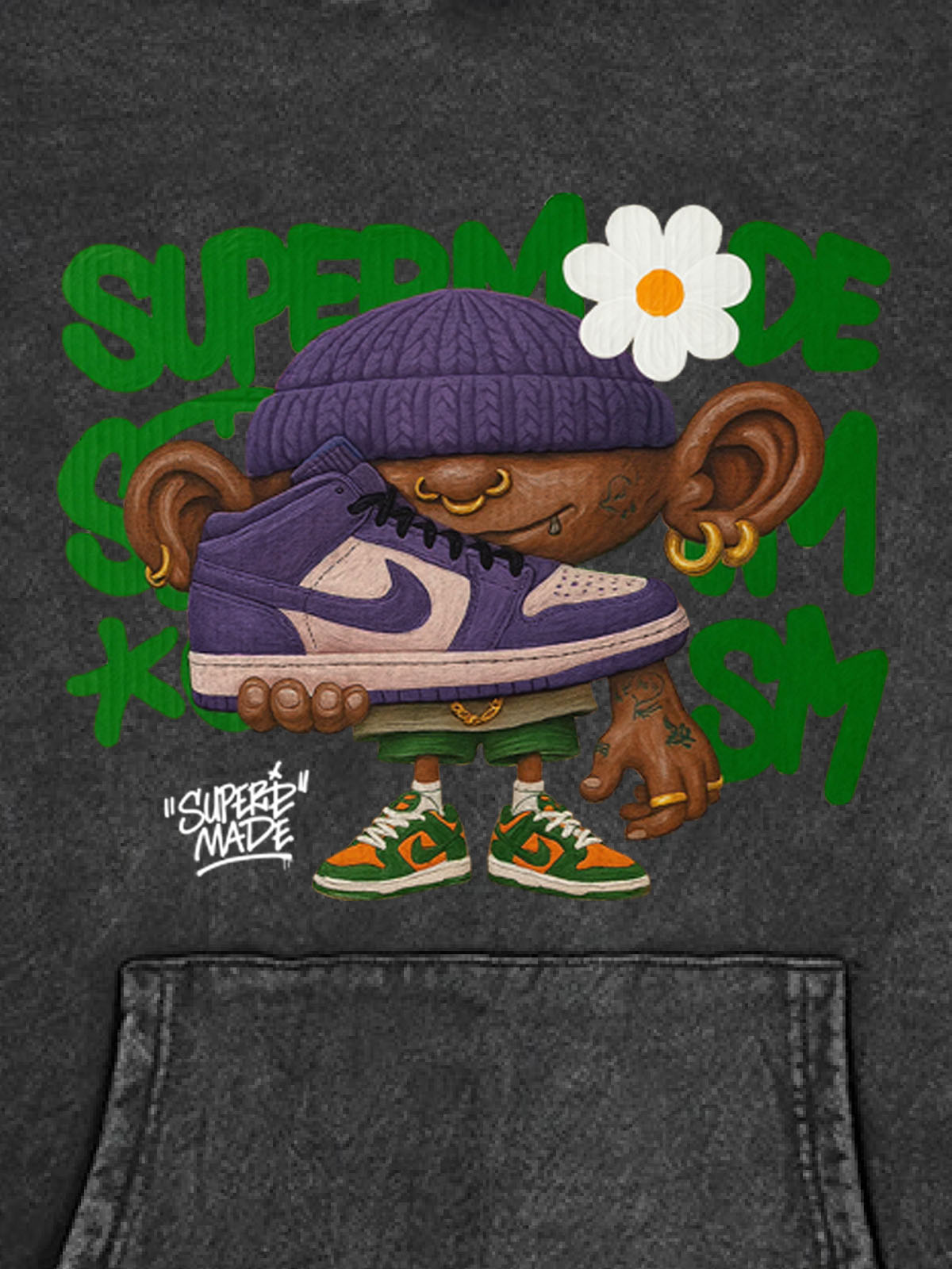 Street Cartoon Trend Sneakers Boy Hoodie