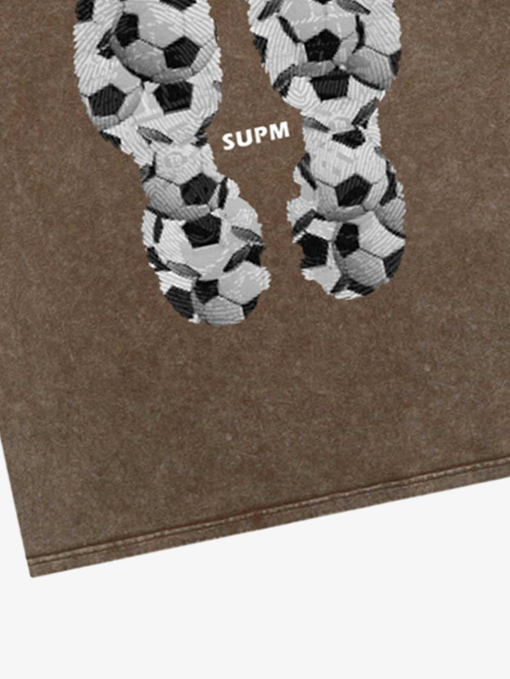 Soccer Ball Footprint Graphic T-Shirt