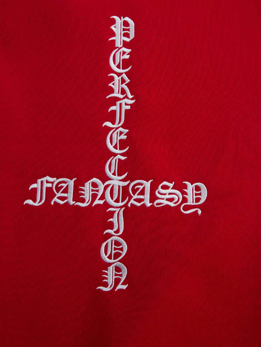 Gothic Letter Cross Embroidery Zip Up Hoodie and Sweatpants Set