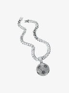 Iced Soccer Ball Pendant Chain Necklace