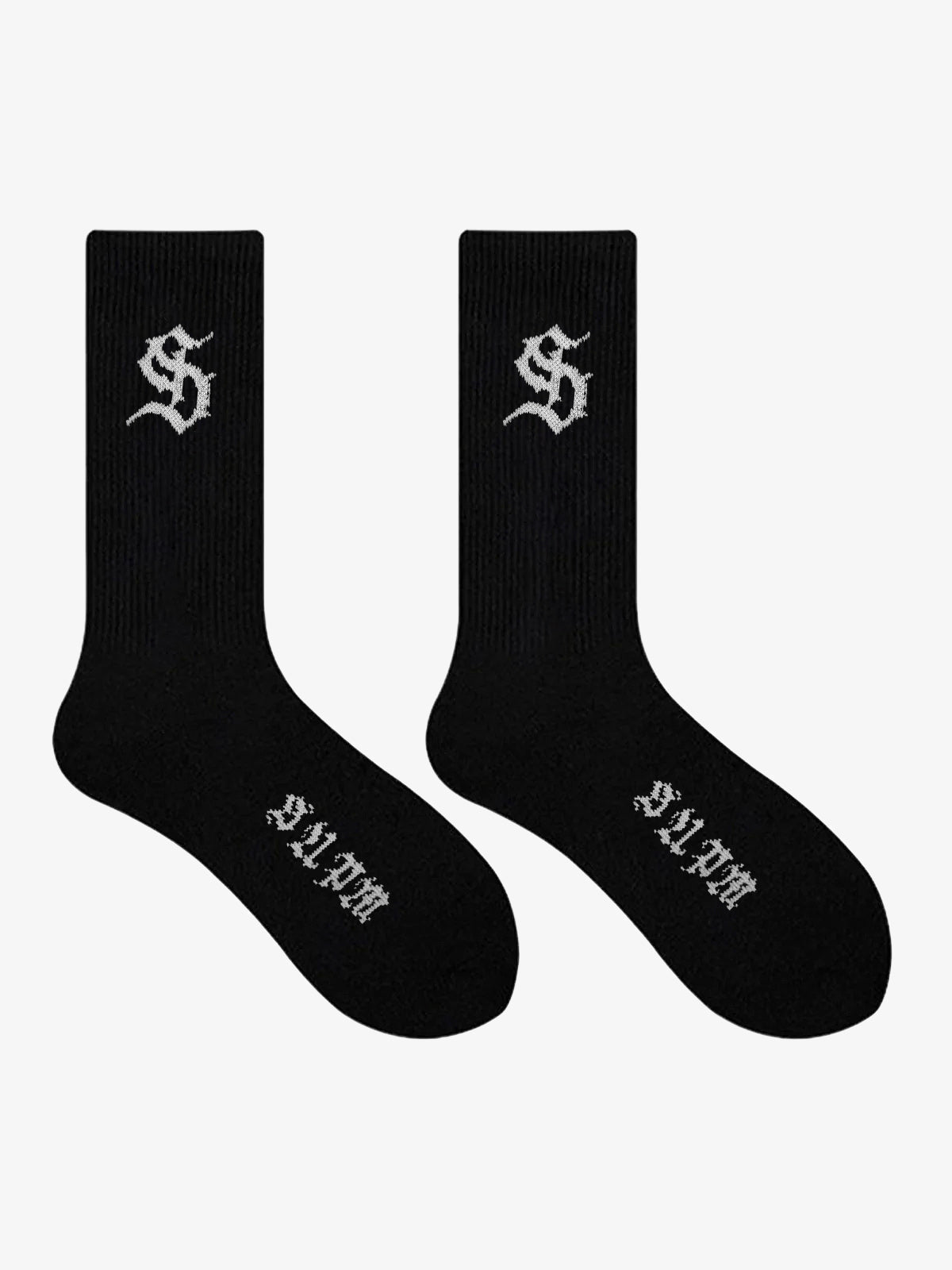 Street S Logo Design Black Socks