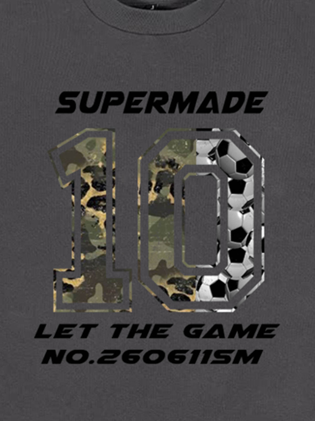Number 10 Camo Soccer Graphic T-Shirt