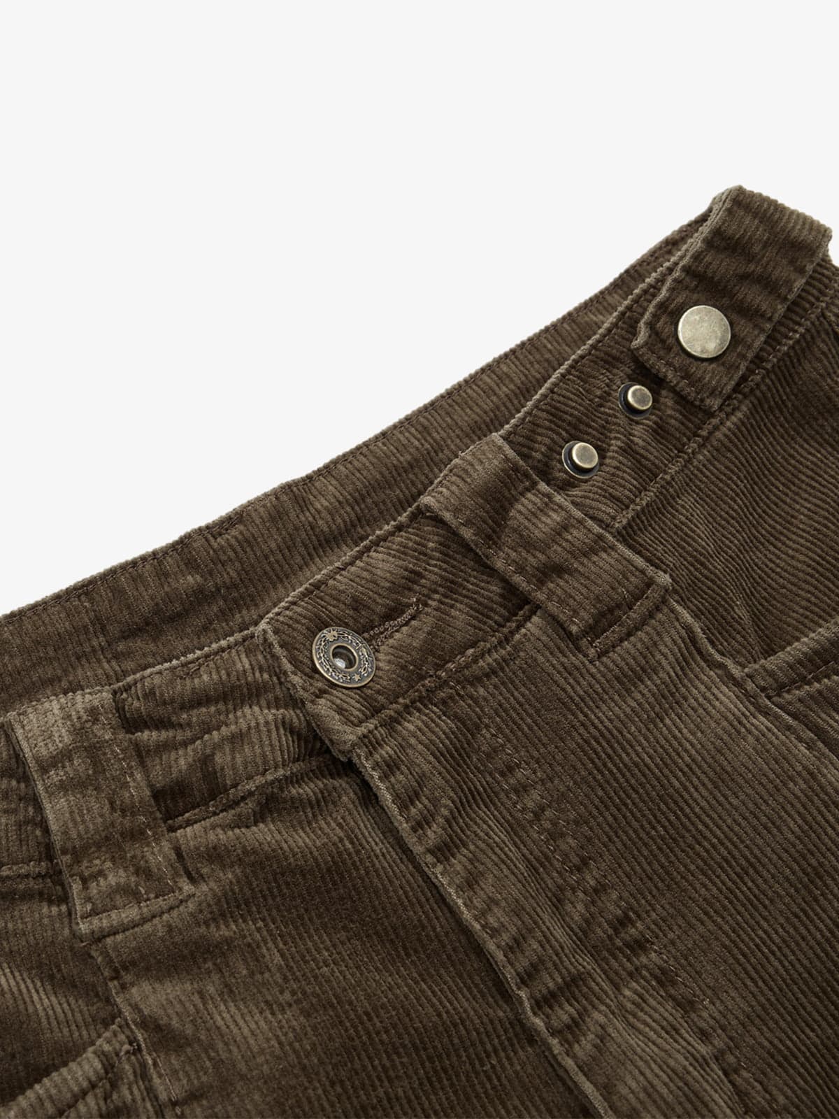 Pleated Corduroy Wide Leg Pants