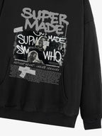 Trendy Retro Graffiti Character Hoodie