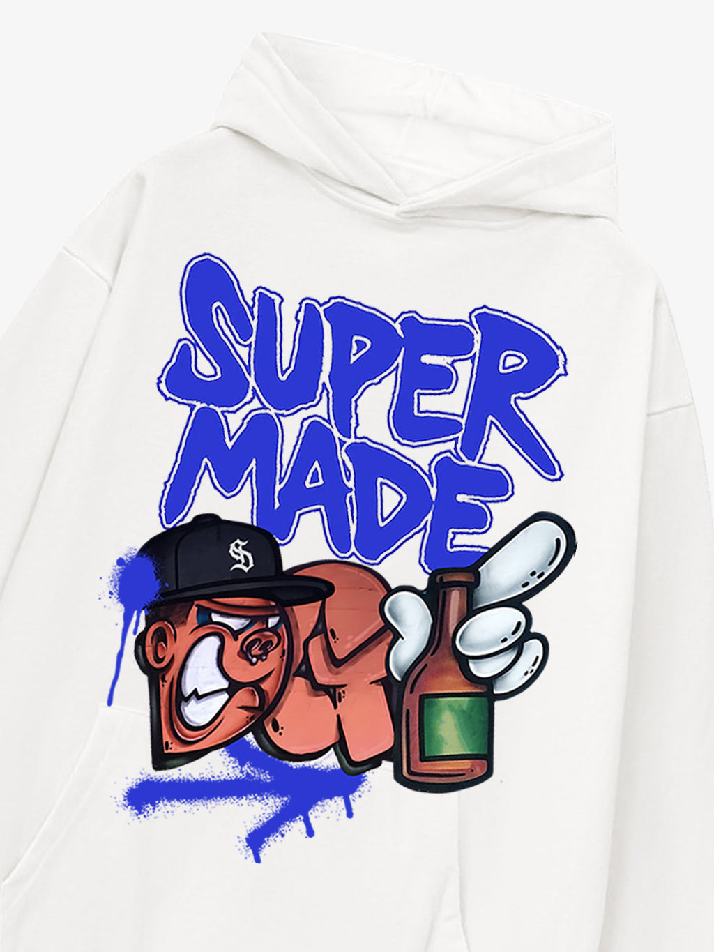 Original Contrast Color Letter Graphic Hoodie