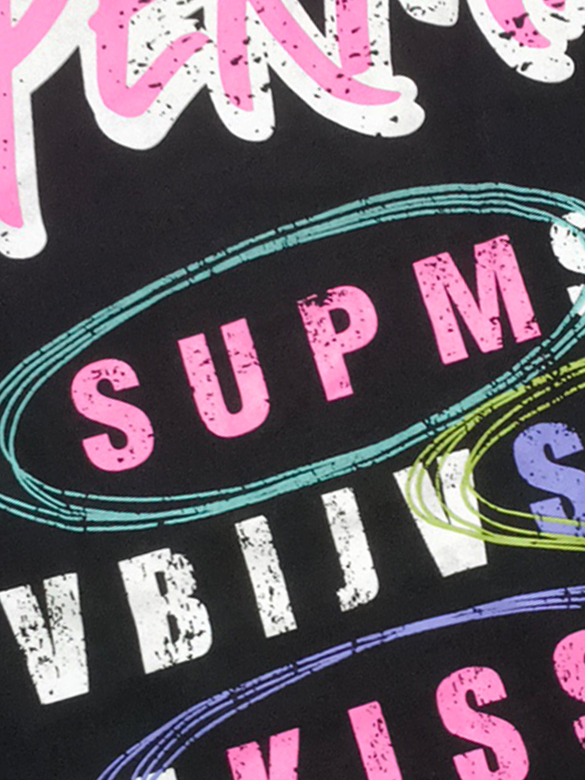 Retro Letter Graphic T-Shirtc - 2603