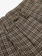 Vintage Plaid Pleated Wide Leg Pants