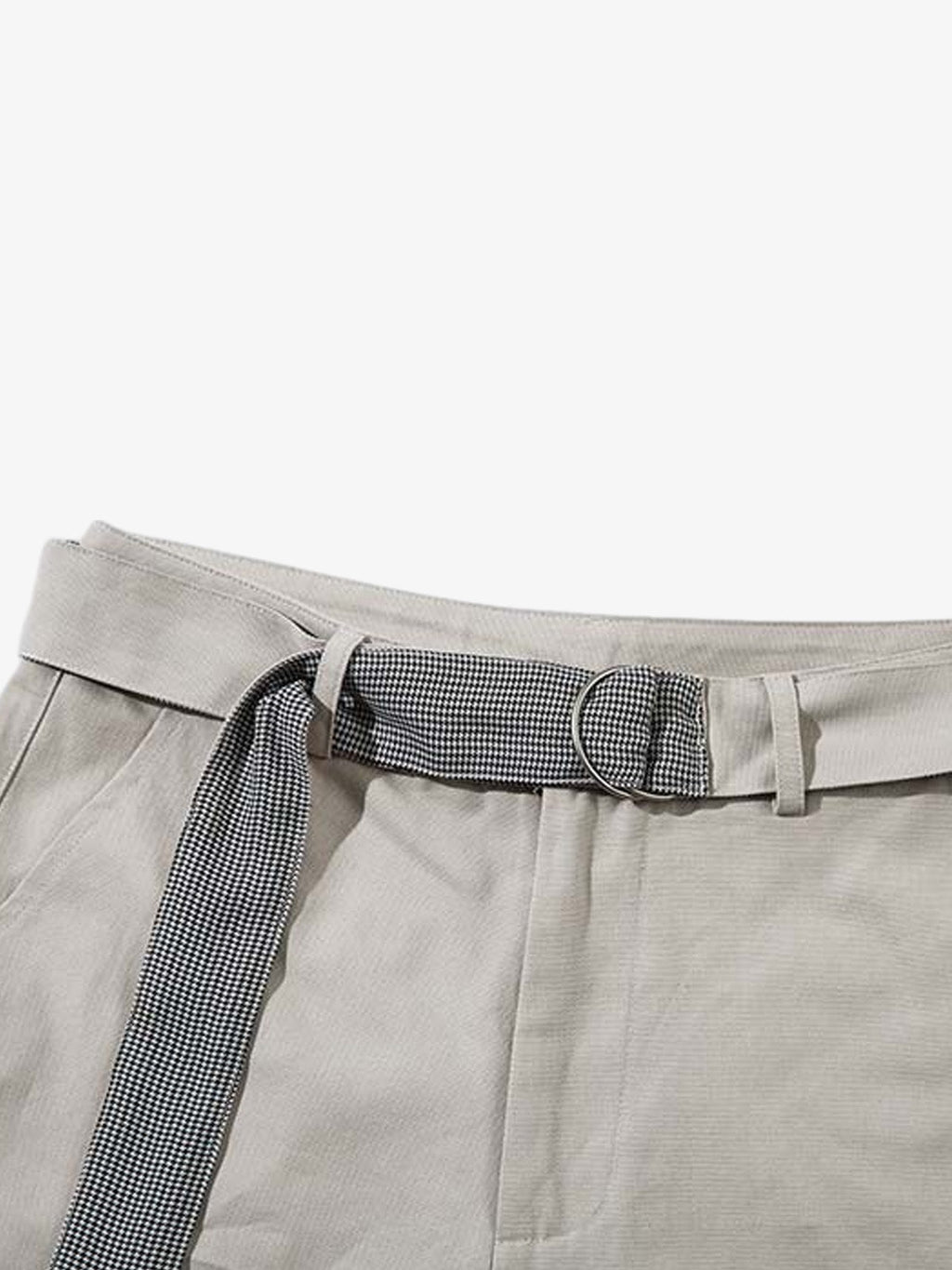 Belted Pleated Wide Leg Jorts