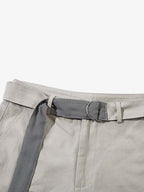 Belted Pleated Wide Leg Jorts