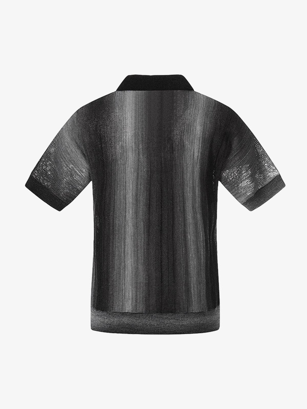 Gradient Textured Knit Polo Shirt