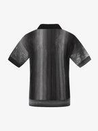 Gradient Textured Knit Polo Shirt