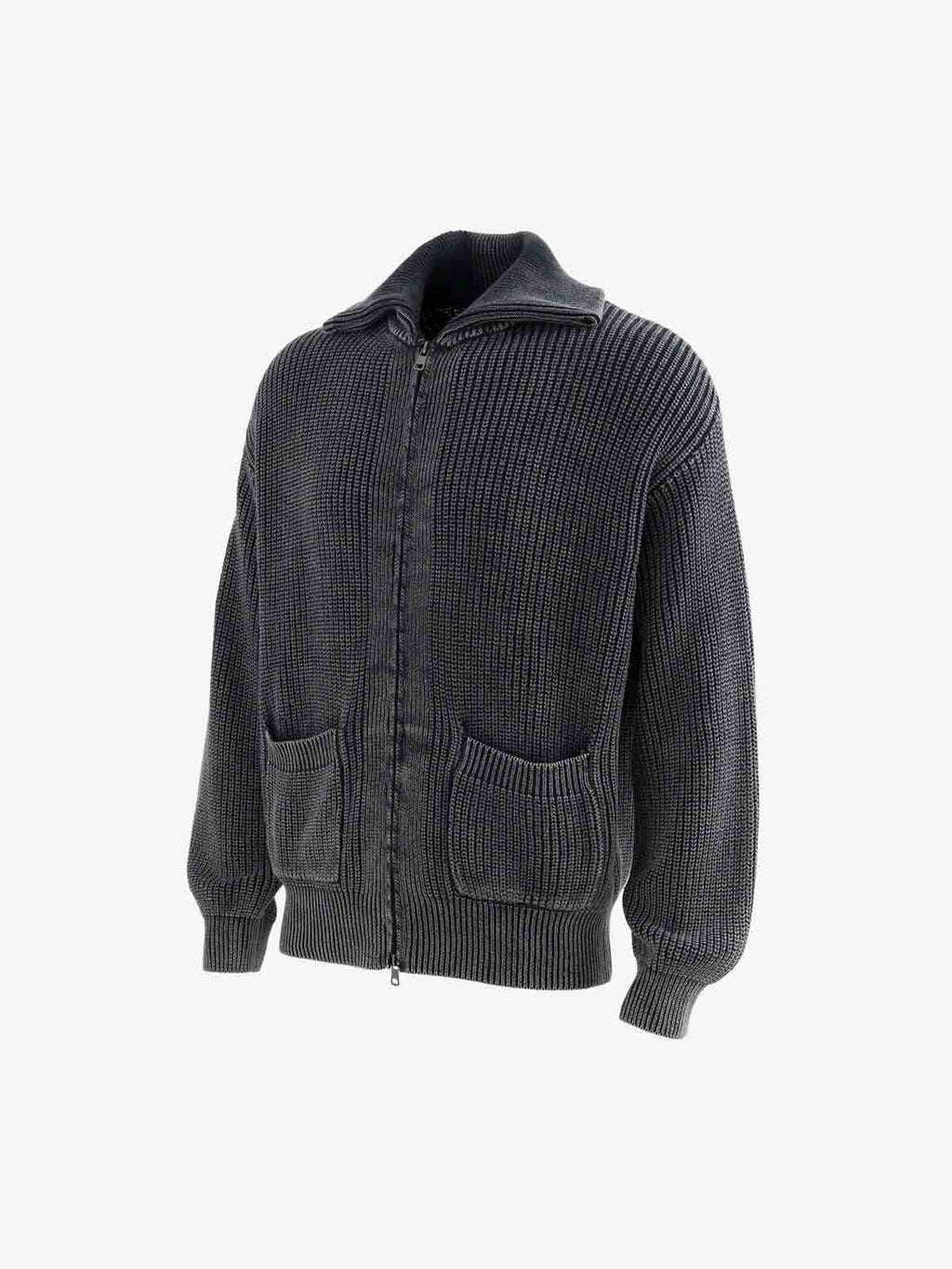 Vintage Chunky Zip Up Knit Jacket