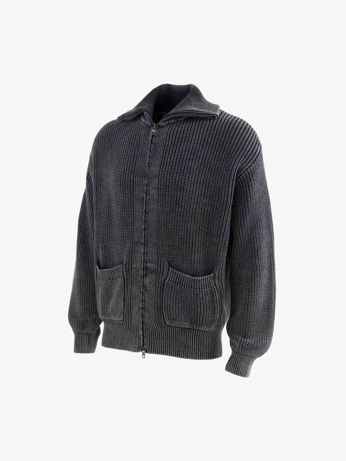 Vintage Chunky Zip Up Knit Jacket