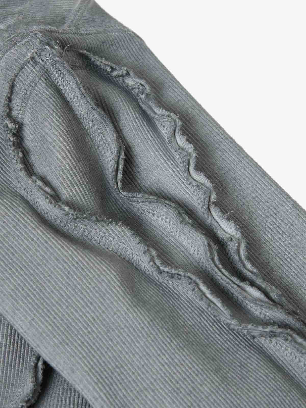 Vintage Washed Sculpted Seam Ribbed Long Sleeve T-Shirt