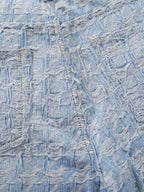 Distressed Frayed Textured Denim Jeans