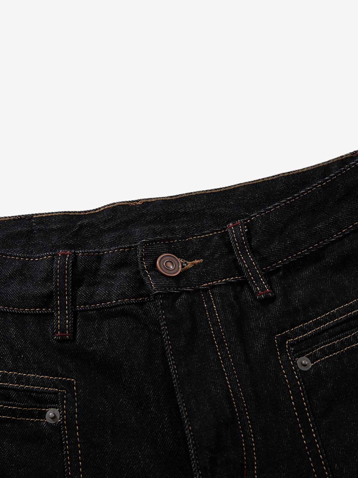 Dark Gothic Graphic Wide-Leg Jeans