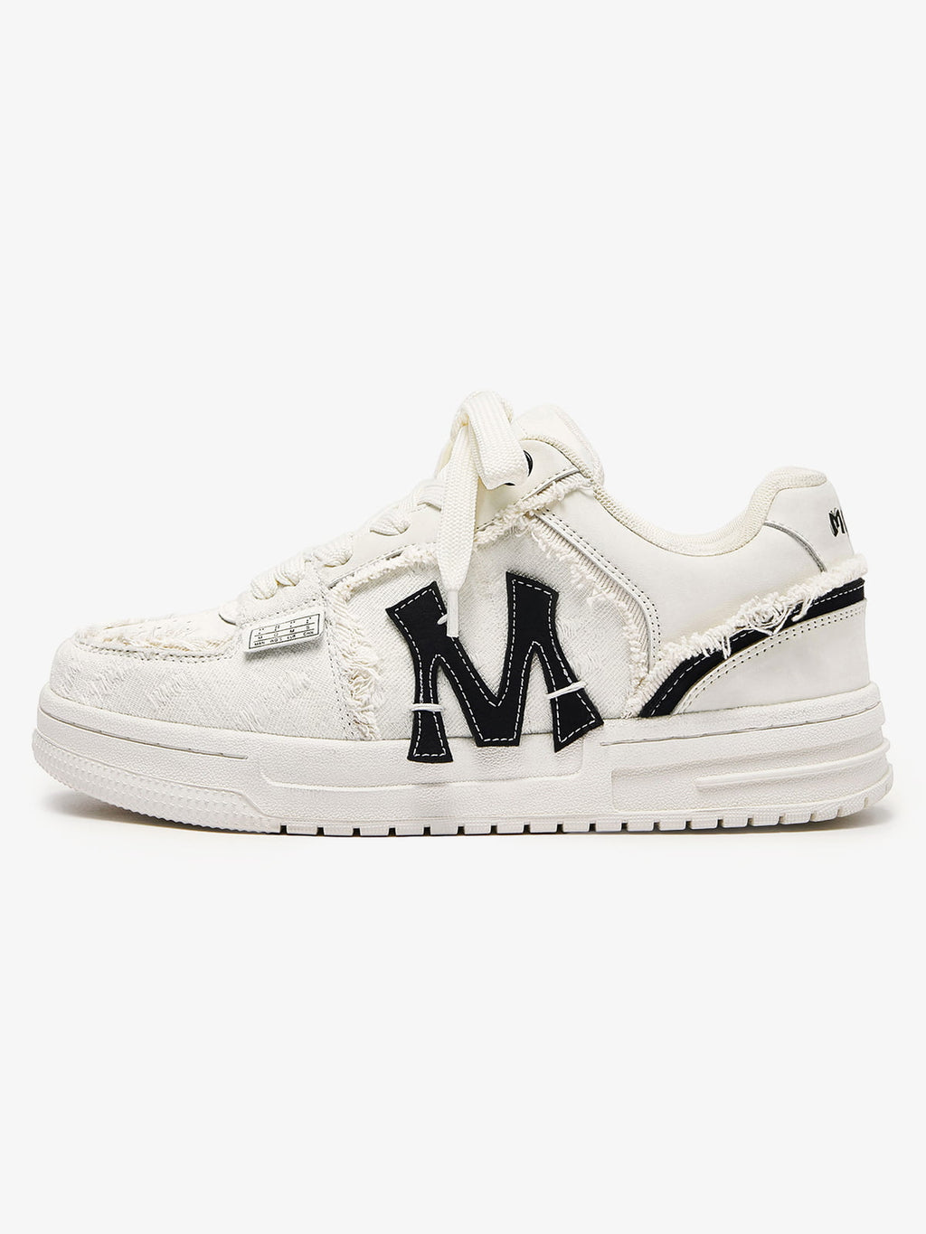 Street Distressed Denim Patchwork Sneakers