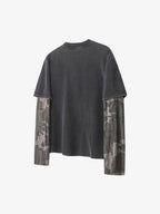 Layered Leopard Horse Graphic Long Sleeve T-Shirt