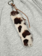 Leopard Stripe Charm Wide Leg Drawstring Sweatpants