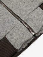 Retro Reversible Fleece Lined Zip-up Hooded Jacket