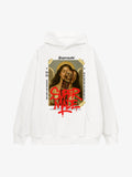 Skull And Face Two Soul Pattern Hoodie