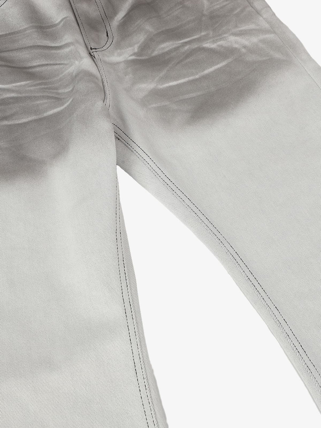 Retro Utility Dirty Wash Whisker Detail Flare Jeans