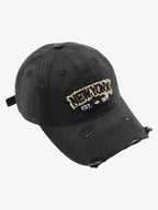 Vintage Washed Distressed Letter Embroidery Baseball Cap
