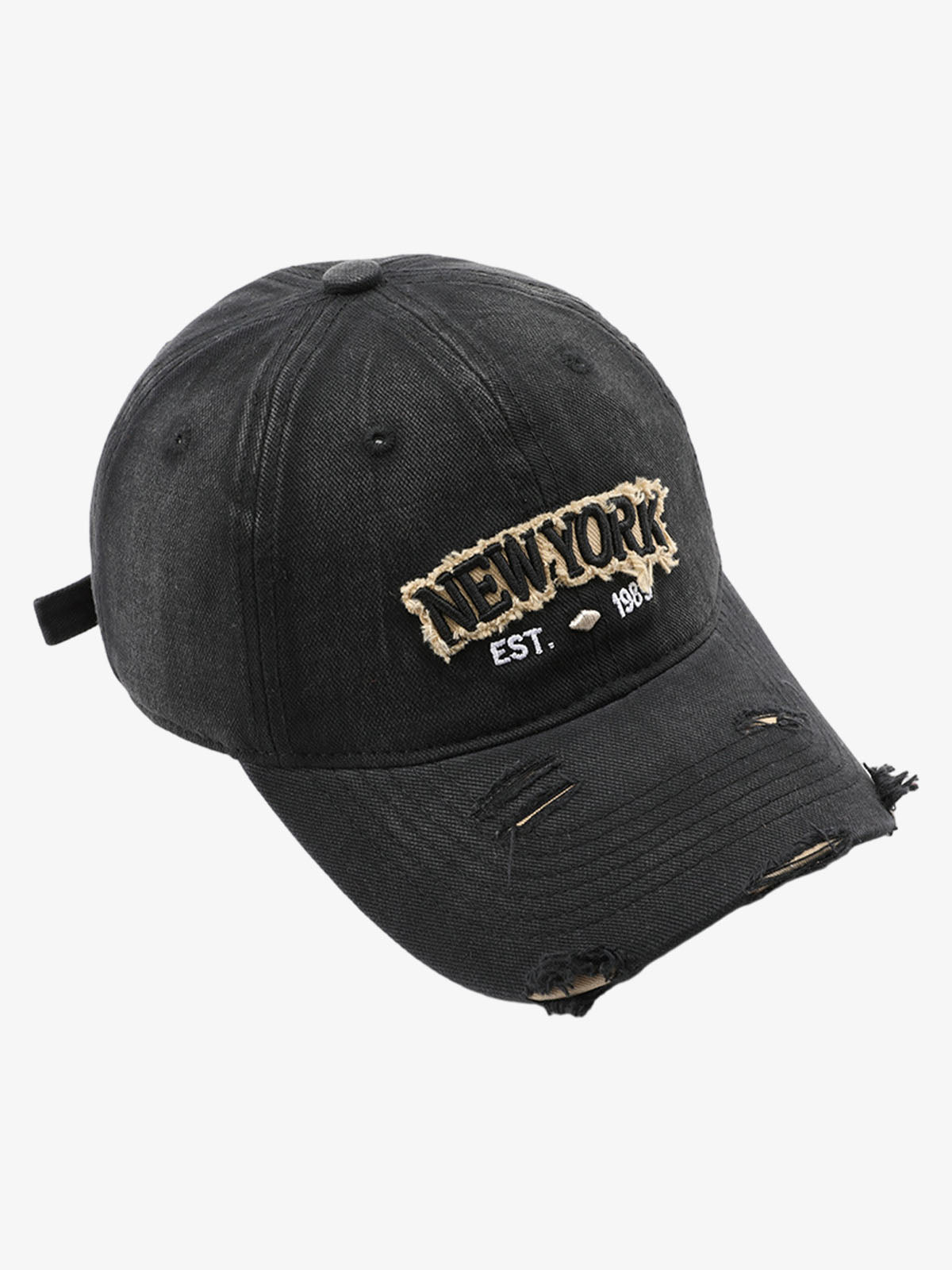 Vintage Washed Distressed Letter Embroidery Baseball Cap