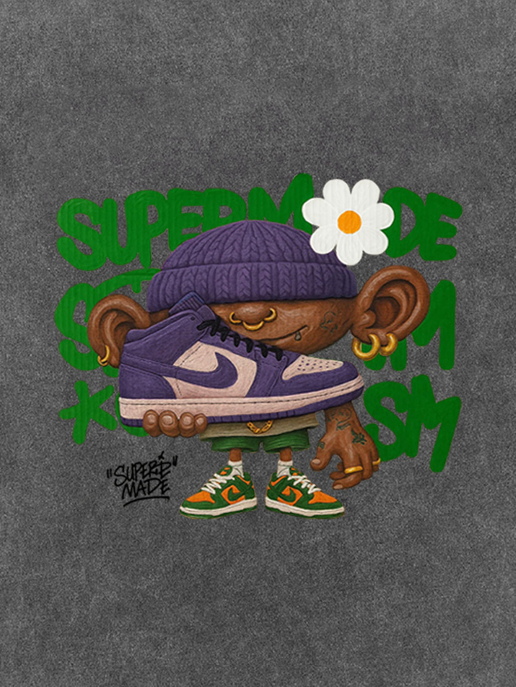 Street Cartoon Sneaker Graffiti Sneaker T-shirt