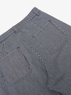 Retro Striped Colorblock Barrel Jeans