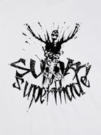 Gothic Skull Distressed Letter T-Shirt