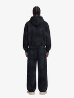 Vintage Washed Tie-Dye Zip Up Hoodie & Barrel Sweatpants Tracksuit