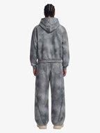 Vintage Washed Tie-Dye Zip Up Hoodie & Barrel Sweatpants Tracksuit