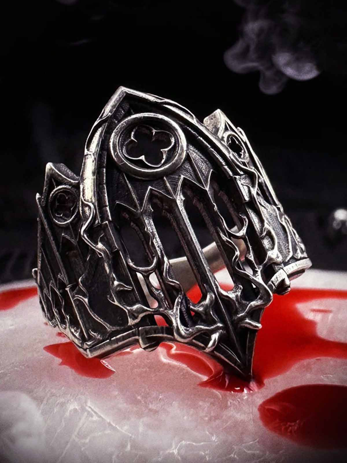 Gothic Armor Open Ring Adjustable