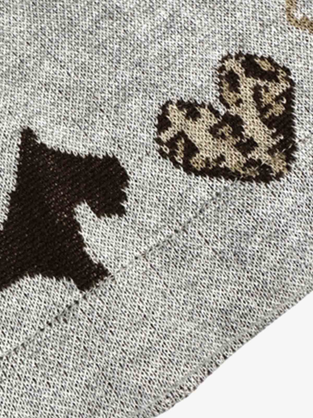 Leopard Heart & Dachshund Knit Beanie Hat