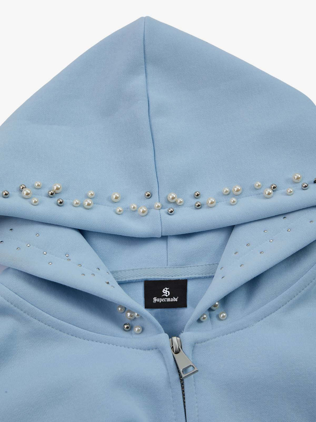 precipice Pearl Embellished Zip Up Set - 2596