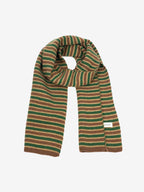 Retro Multicolor Striped Knit Scarf