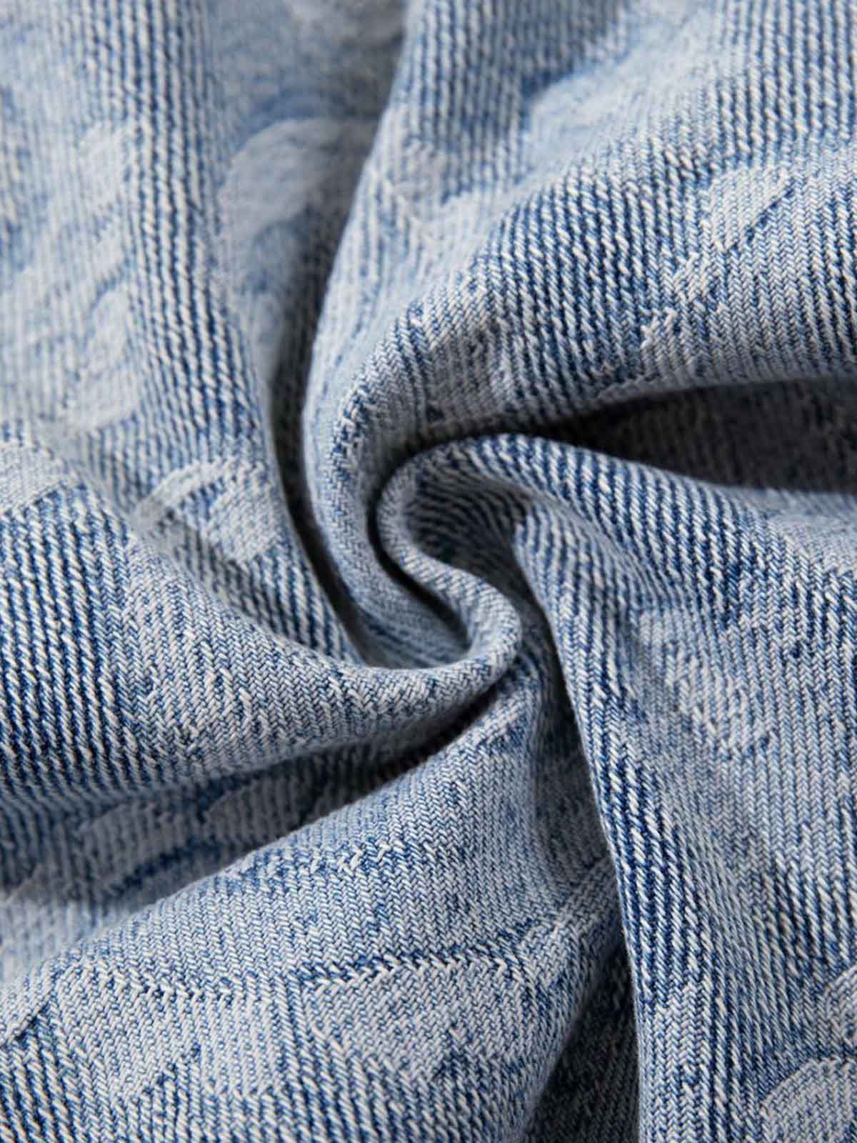 Floral Jacquard Denim Jeans