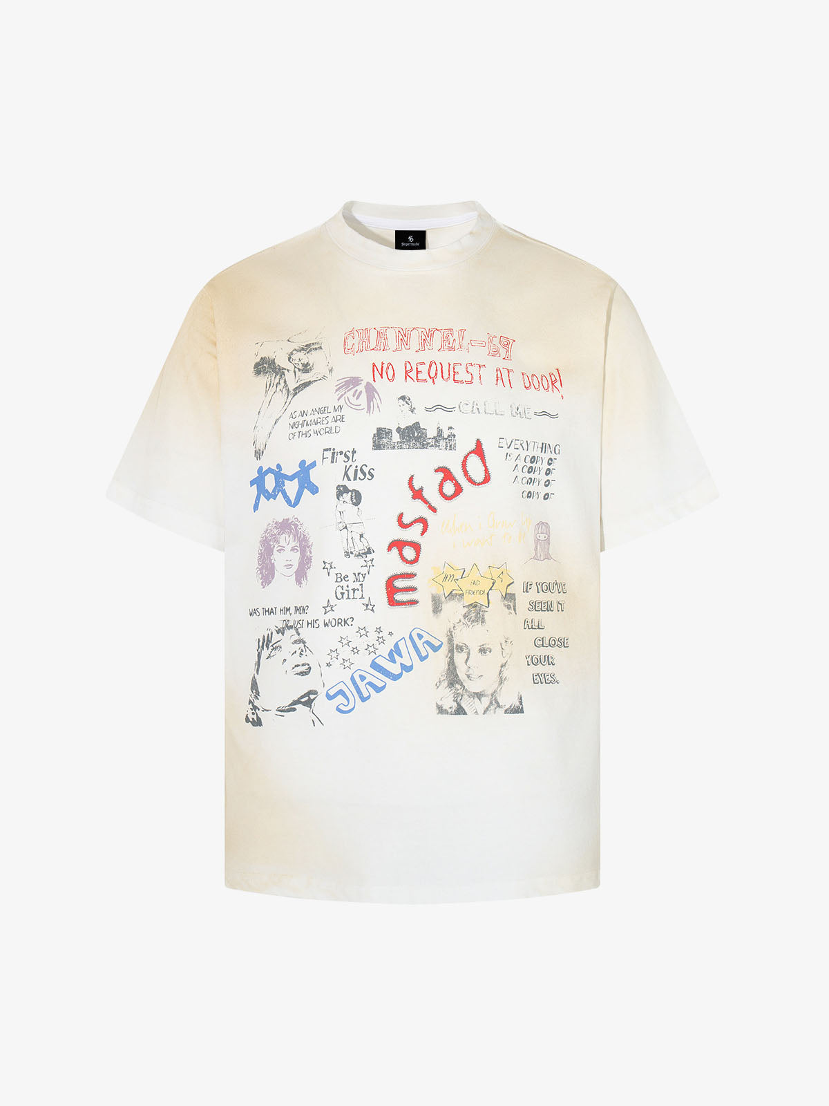 Graffiti Collage Mixed Graphic T-Shirt