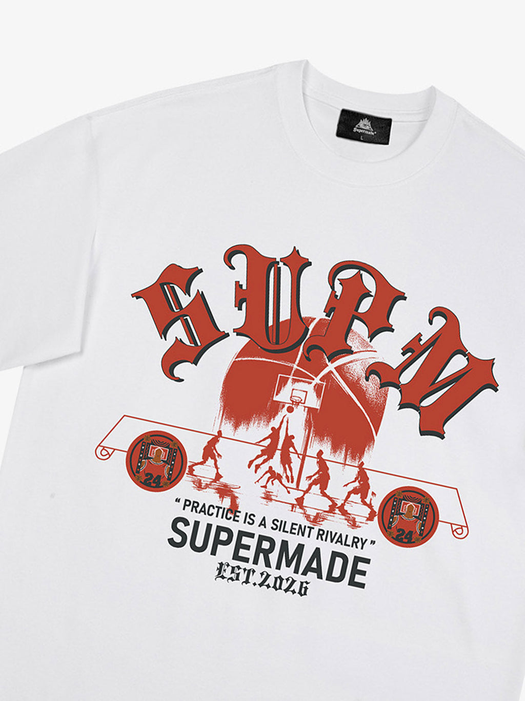 SUPM Slogan Graphic Retro Streetwear T-Shirt
