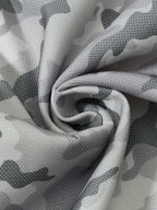 Double Waistband Elastic Waist Camo Side Panel Wide Leg Pants