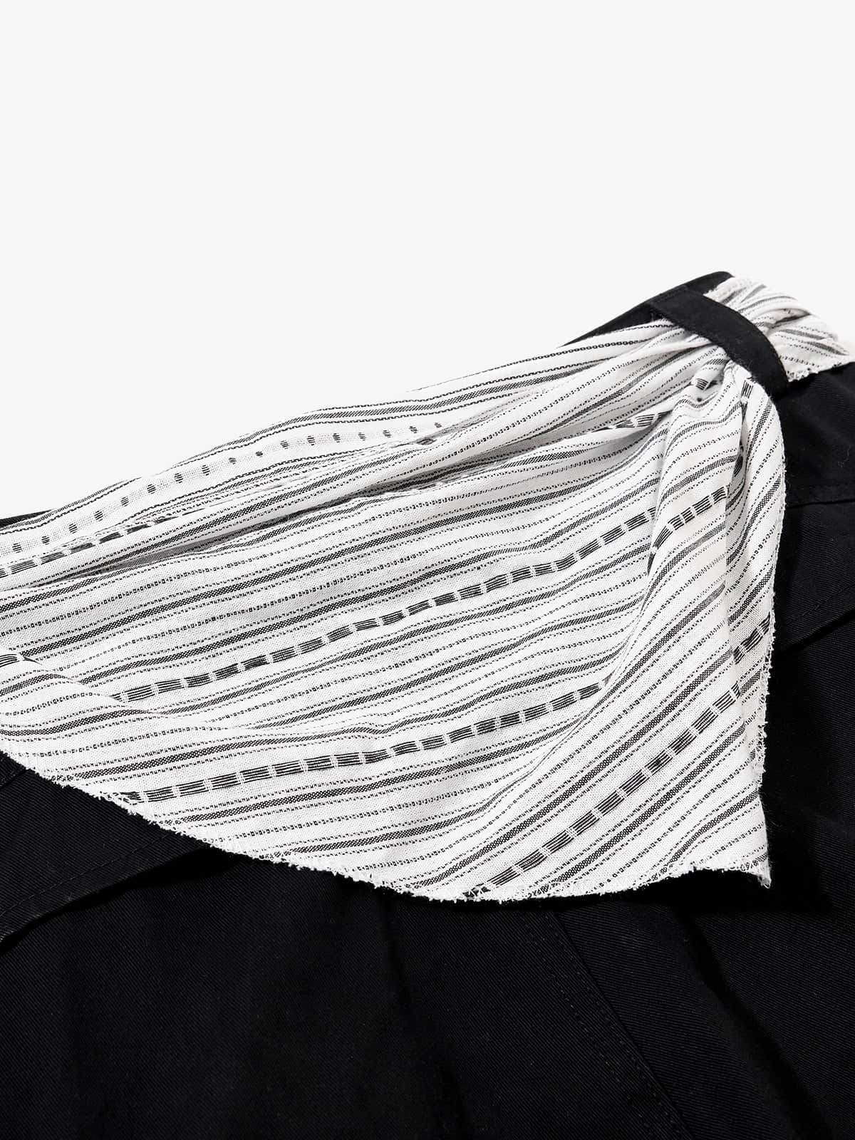 Bandana Waist Strap Multi-Pocket Cotton Cargo Pants
