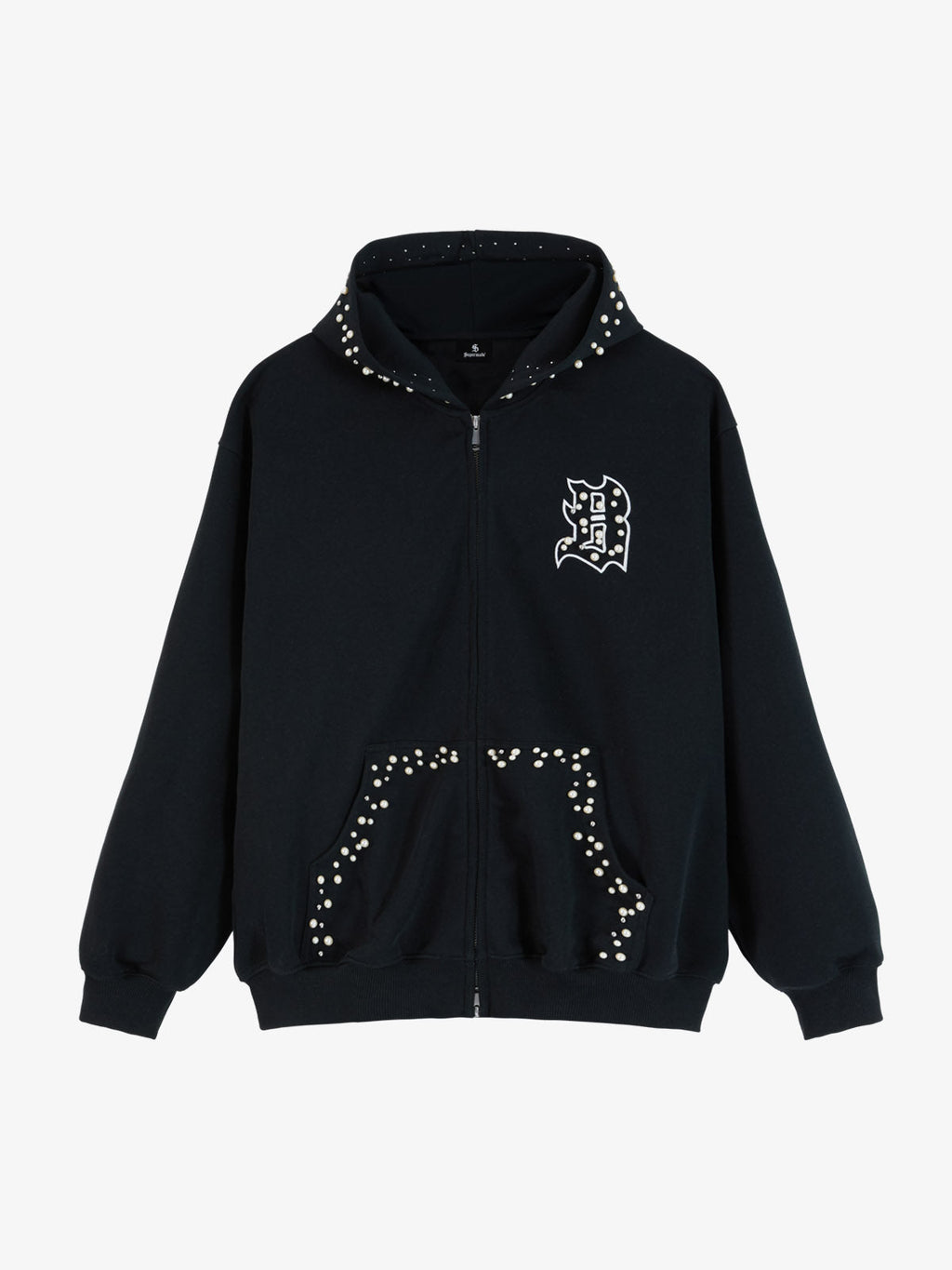 precipice Pearl Embellished Zip Up Set - 2596