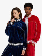 Velour Piping Panel Track Jacket
