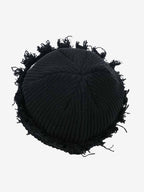 Distressed Denim Patchwork Beanie