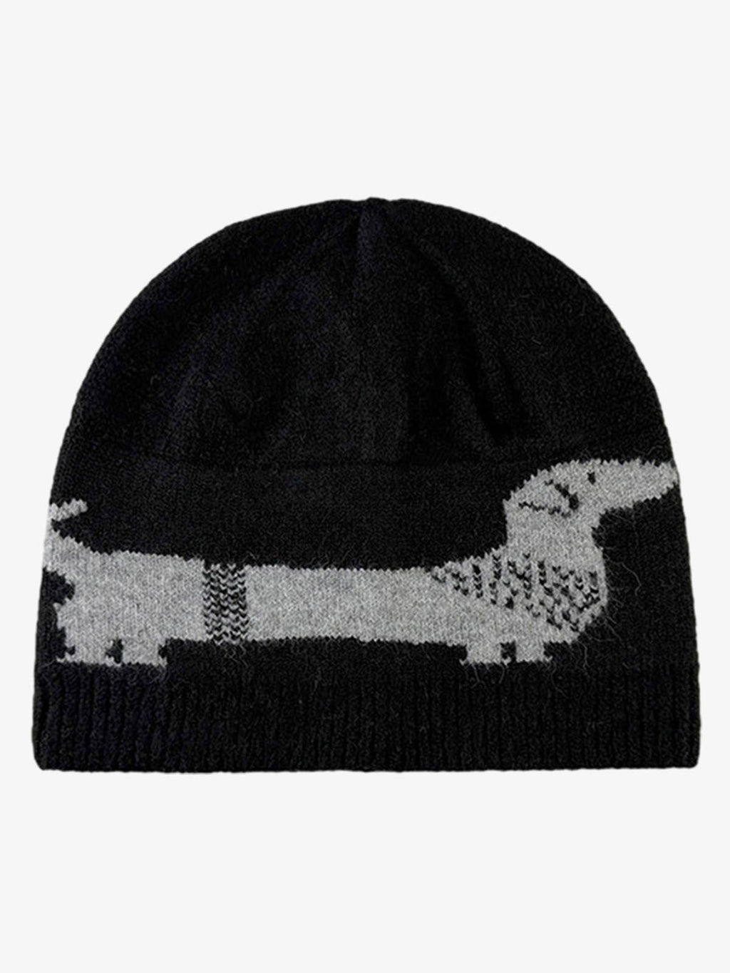 Dachshund Jacquard Knit Beanie
