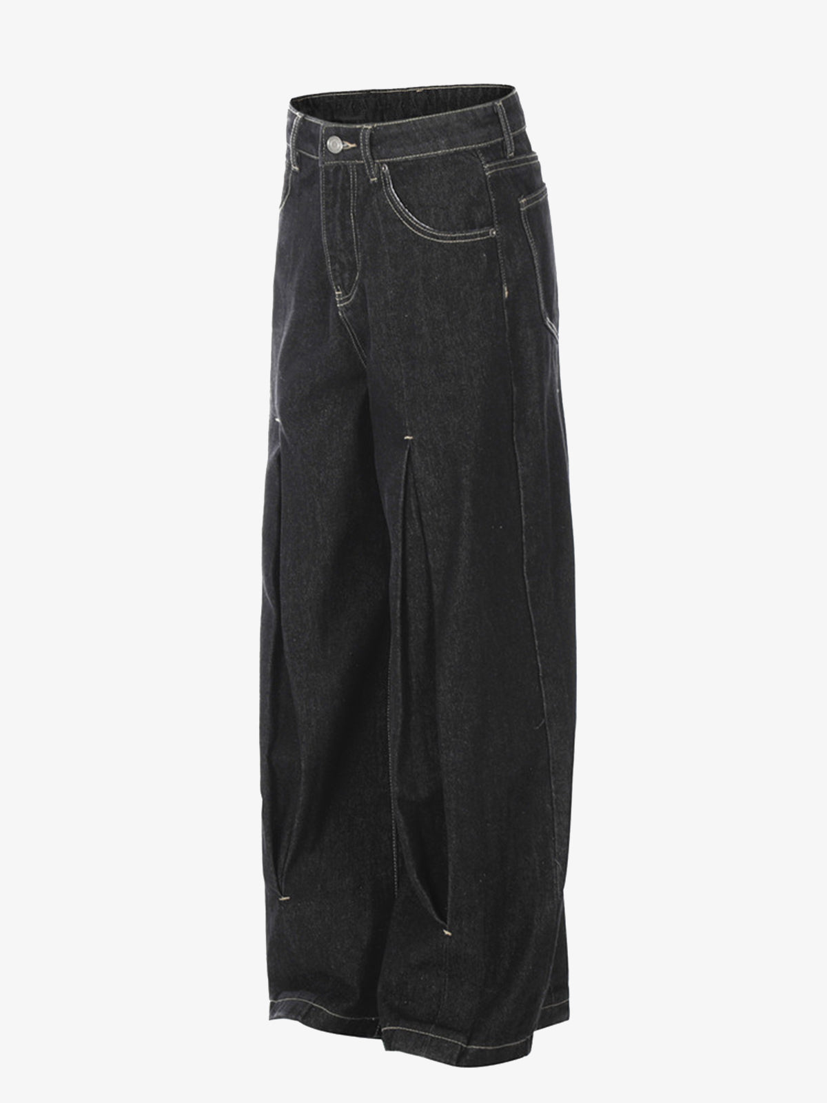 Pleated precipice Graphic Print Wide Leg Pants